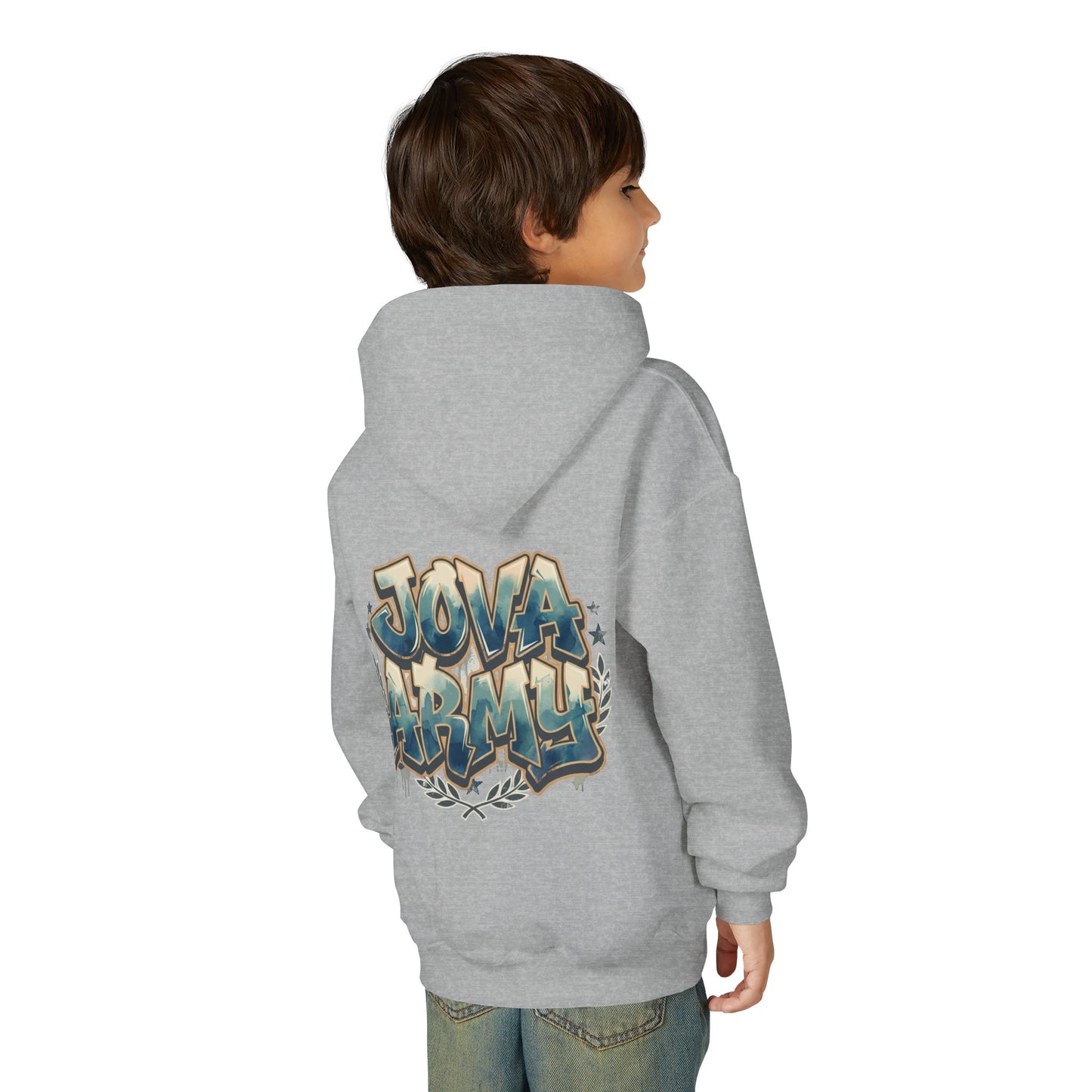 Jova Army Youth Heavy Blend Hooded Sweatshirt